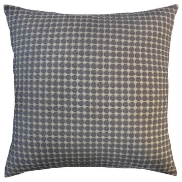 The Pillow Collection Gray Kimbrell Throw Pillow, 24"x24"