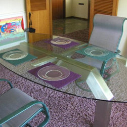 Stainless Steel and Glass Table - Kitchen And Dining Furniture