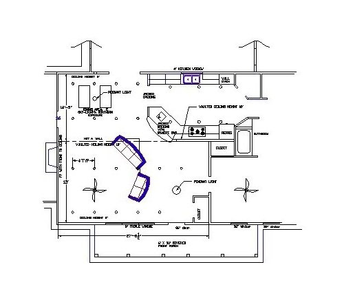 Recessed lighting on vaulted ceiling??