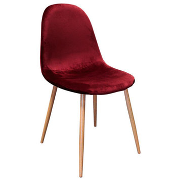 Midcentury Modern Velvet Upholstered Side Chairs