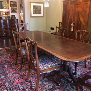 Persian Sarouk Rug inspires dining room design!