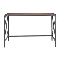 Black and Pine Desk - Desks And Hutches