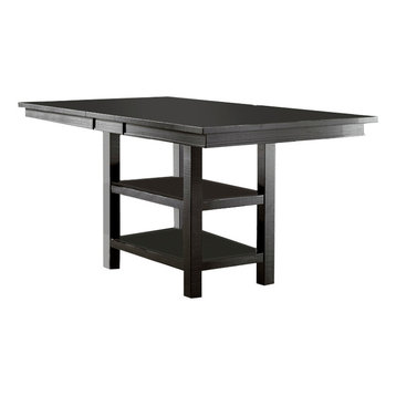 Willow Rectangular Counter Height Table, Distressed Black
