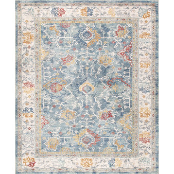 Pasargad Home Heritage Collection Power Loom Rug, Light Blue/Beige, 9'x12'