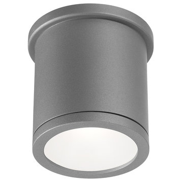 WAC Lighting Tube 5" Indoor or Outdoor LED Flush Mount, Graphite