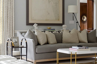 Trendy living room photo in San Diego