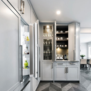 Birkett St. Contemporary Gray Shaker Kitchen