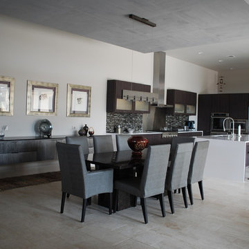 Open Dining Room and Kitchen