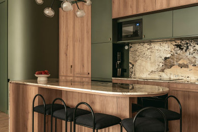 Contemporary kitchen in Paris.