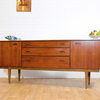 Consigned Long Low Sleek MidCentury Teak Credenza/ Buffet/TV Console by Nathan
