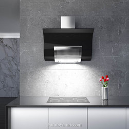 36&Prime; Wave Black Wall Range Hood - Range Hoods And Vents