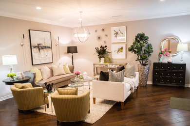 Mid-sized trendy living room photo in Orange County