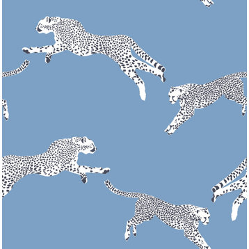 Cloud Nine Leaping Cheetah Peel and Stick Wallpaper, Bolt