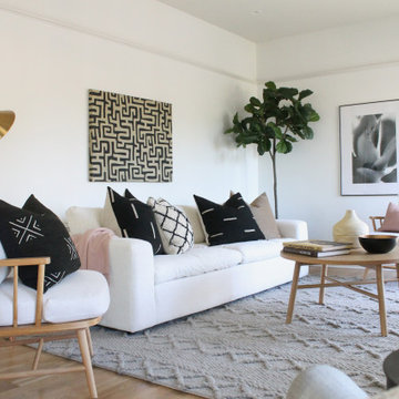 High-Contrast Black, White and Blush Modern Farmhouse