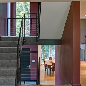 Sculptural Cable Railing Staircase
