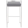 Fuji Contemporary Stackable Counter Stool in Stainless Steel