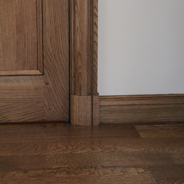Custom Millwork featuring Salvaged Antique Oak, Inspired by French Pattern Books