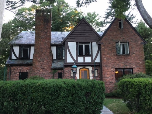 need help with non traditional tudor exterior colors