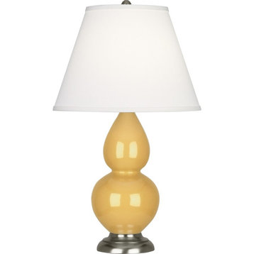 Robert Abbey Small Double Gourd Accent Lamp, Sunset Yellow/Silver/Pearl - SU12X
