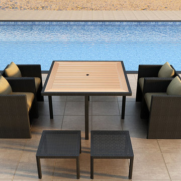 9 Piece Arbor Cube Outdoor Dining Set
