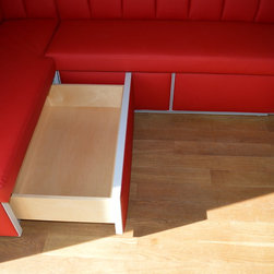 Kitchen Corner Bench Red - Dining Benches