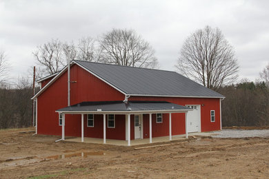 Inspiration for a rustic exterior home remodel in Columbus