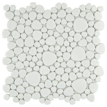 Pebble White Porcelain Floor and Wall Tile