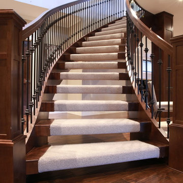 Curved, Wrought Iron Staircase