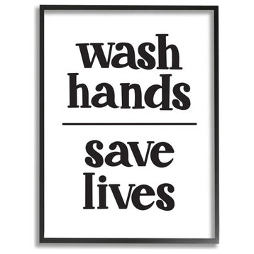 Wash Hands to Save Lives Bathroom Phrase16x20