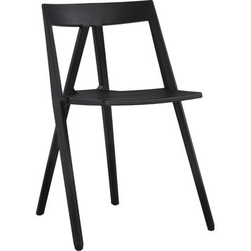 Milan Resin Polypropylene Stackable Event Chair (Set of 4) - Black