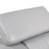 Milan Contemporary Genuine Italian Leather Armchair, Light Gray