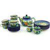 Polmedia Polish Pottery 40 oz. Stoneware Tea Or Coffee Set For Six