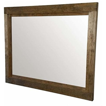 Farmhouse Style Vanity Mirror, Driftwood, 42"w X 30"h