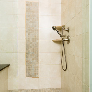 Traditional Bathroom with Beautiful Granite Tops