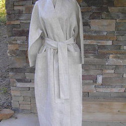 RUSSIA HOUSE COLLECTION - Organic Linen Spa Robe in Natural - Bathrobes