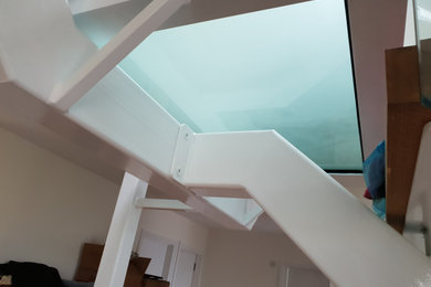 Sussex Mono Stringer Staircase with Walkon Glass