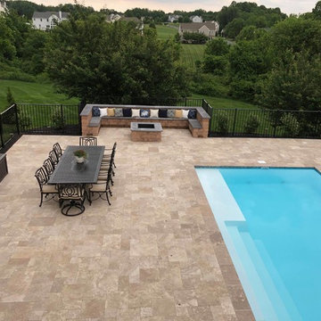 Backyard Retreat with Custom Pool & Fire Pit Lounge