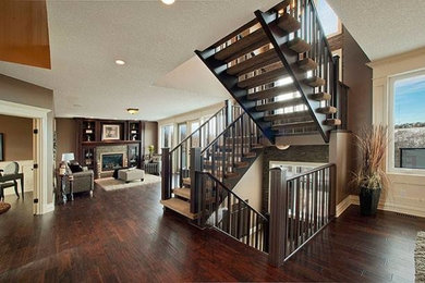 Example of a classic staircase design in Calgary