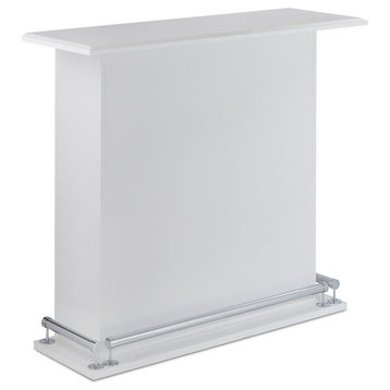 Acme Bar Table in White High Gloss Finish 72580