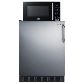 Summit MRF66K2ALHD 24"W 4.9 Cu. Ft. Left Hinge Compact - Stainless Steel /