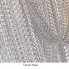 Cadena Aluminum Chain Tassel Chandelier, Diameter 24"