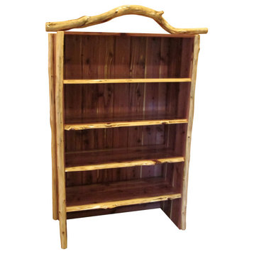 Red Cedar Log Bookcase