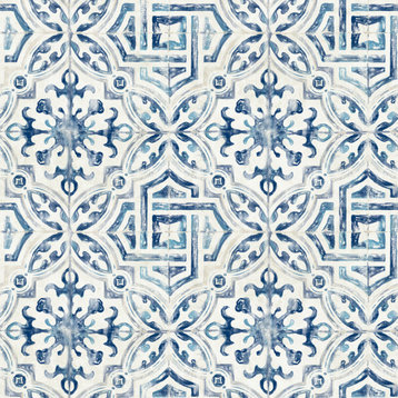 Blue Landondale Peel and Stick Wallpaper Sample