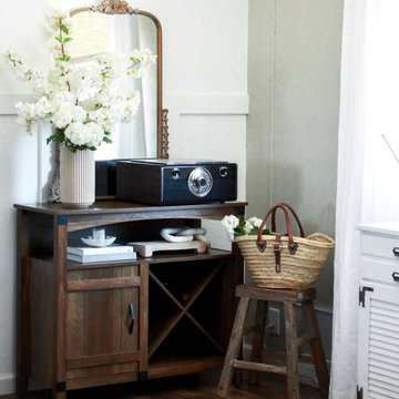 Modern Kitchen Oak Cabinets | Vintage Coffee Station Wine Bar Cabinet