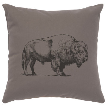 Image Pillow 16x16 Buffalo Cotton Chrome