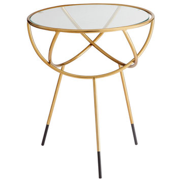 Gyroscope End or Side Table, Gold