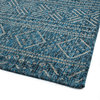 Kaleen Bacalar Collection Indoor Outdoor Polypropylene Area Rug, Blue, 2'x6'