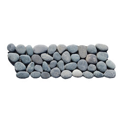 Gray Black Border Pebble Tile - Accent Trim And Border Tile