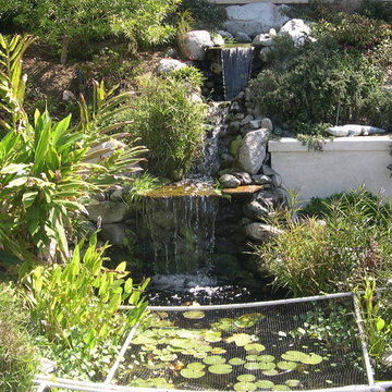The view of the waterfalls from the new deck.