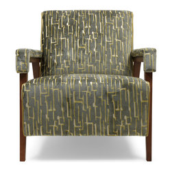 Angel Chair in Grey Texture Velvet - Armchairs & Accent Chairs